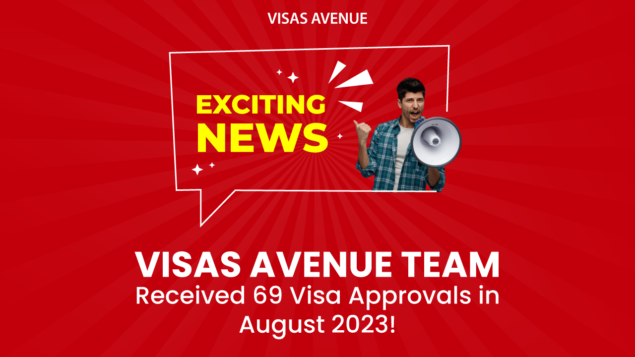 Visas Avenue Achievement in August 2023