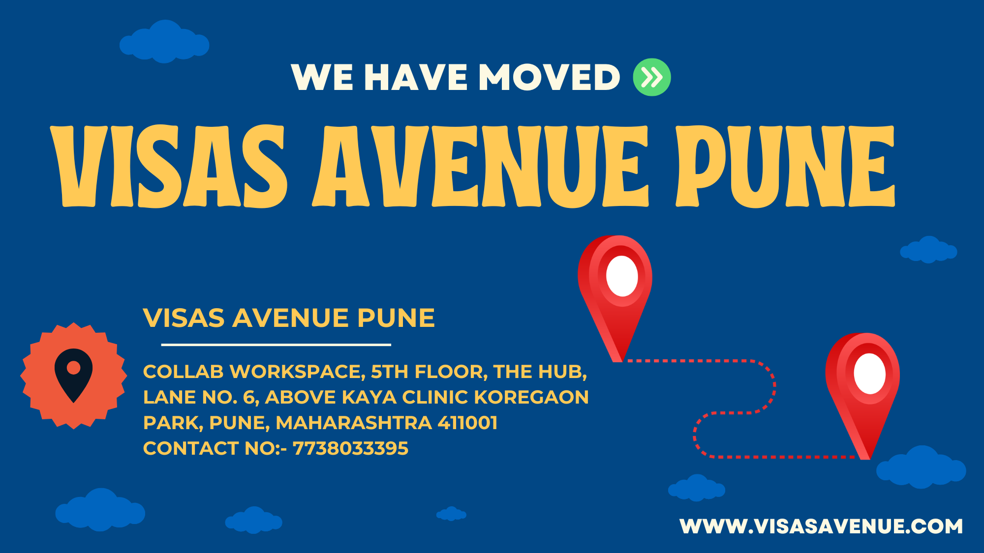 Visas Avenue Pune Office to Relocate on July 16, 2024