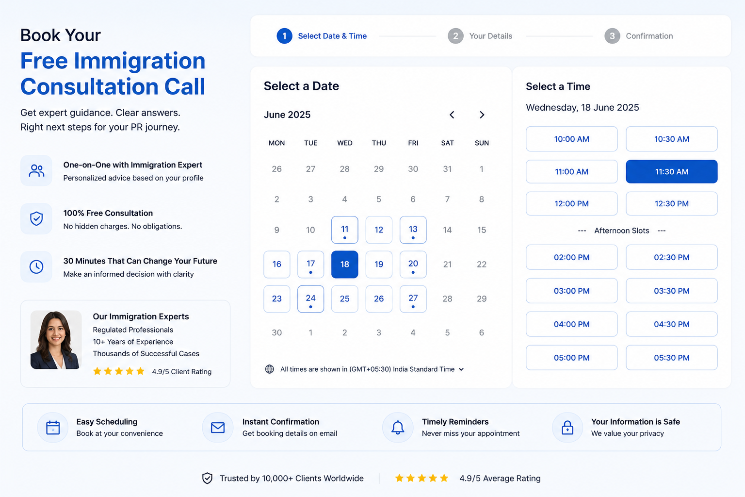 PR Without a Job Offer: Book a Free 15-Minute Consultation to Map Your Options
