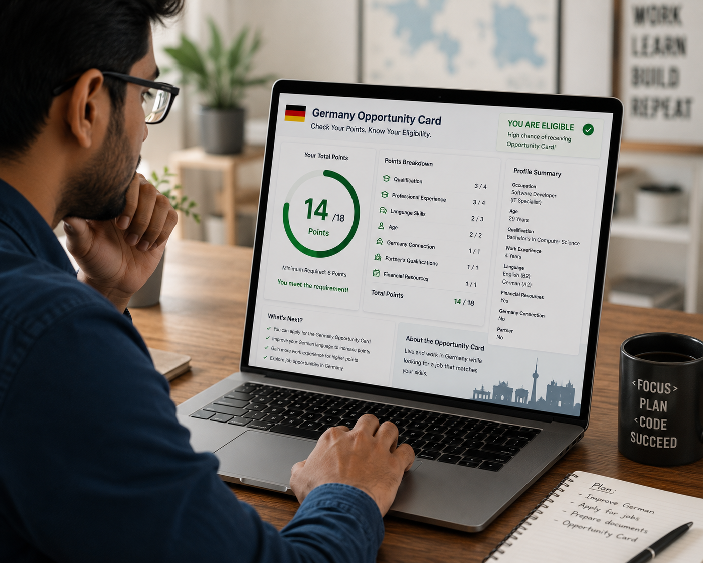 Germany Opportunity Card for IT Professionals: Free Points Check for Tech Roles